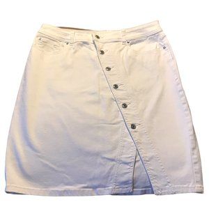 INC Womens Asymmetrical Curvy Fit Denim Skirt NWT